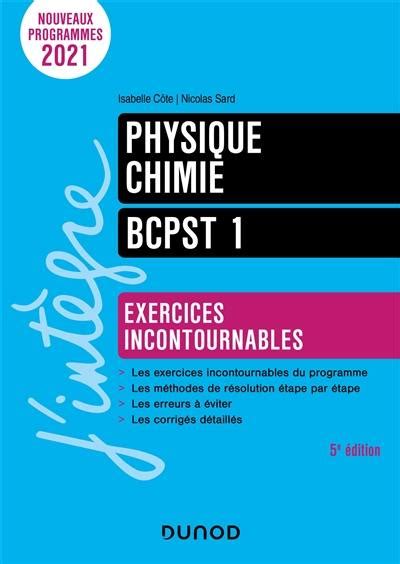 Physique-Chimie BCPST 1 - Exercices incontournables
